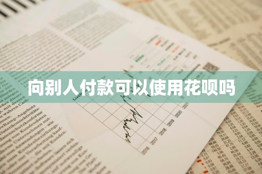 向别人付款可以使用花呗吗