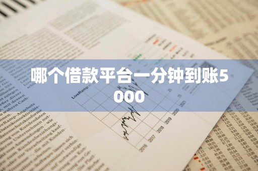 哪个借款平台一分钟到账5000