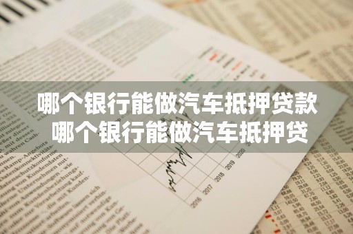 哪个银行能做汽车抵押贷款 哪个银行能做汽车抵押贷款吗
