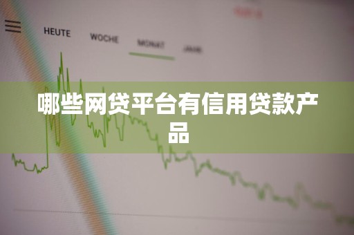 哪些网贷平台有信用贷款产品