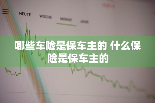 哪些车险是保车主的 什么保险是保车主的
