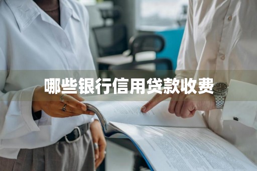 哪些银行信用贷款收费