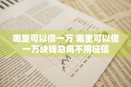 哪里可以借一万 哪里可以借一万块钱急用不用征信
