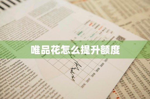唯品花怎么提升额度