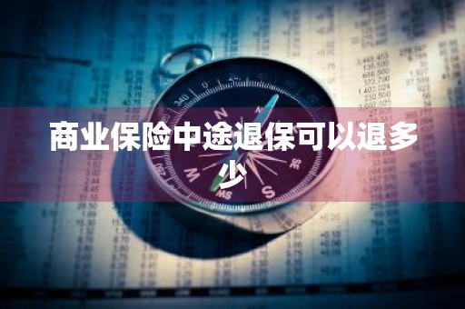 商业保险中途退保可以退多少