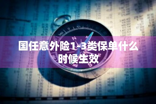 国任意外险1-3类保单什么时候生效