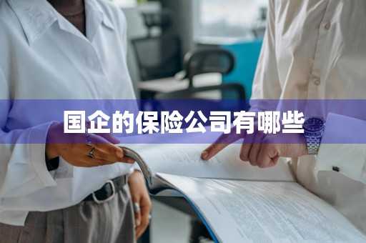 国企的保险公司有哪些