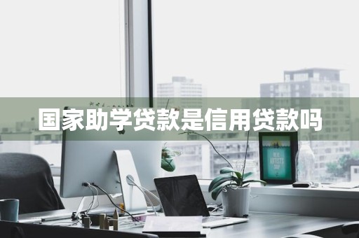 国家助学贷款是信用贷款吗