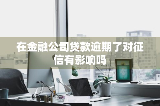 在金融公司贷款逾期了对征信有影响吗
