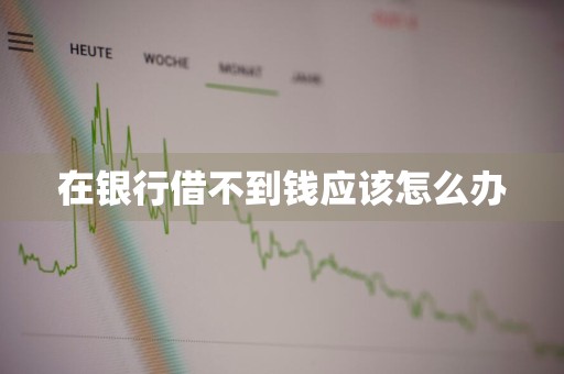 在银行借不到钱应该怎么办