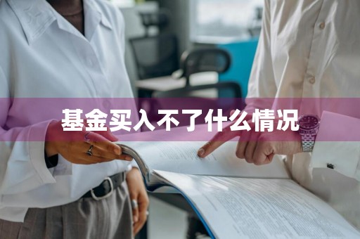 基金买入不了什么情况