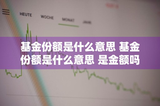 基金份额是什么意思 基金份额是什么意思 是金额吗