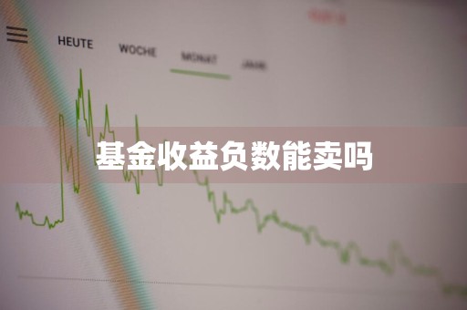 基金收益负数能卖吗