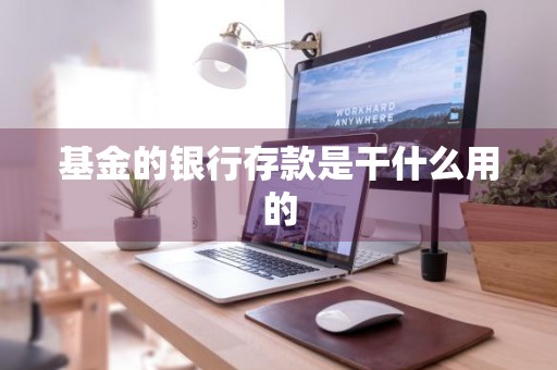 基金的银行存款是干什么用的