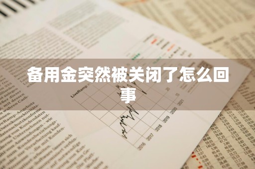 备用金突然被关闭了怎么回事