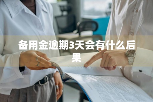 备用金逾期3天会有什么后果