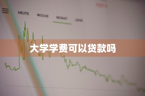 大学学费可以贷款吗