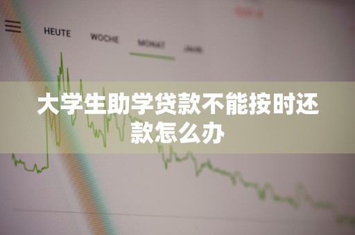 大学生助学贷款不能按时还款怎么办