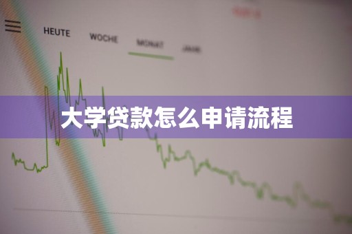大学贷款怎么申请流程