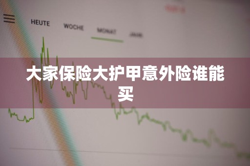 大家保险大护甲意外险谁能买