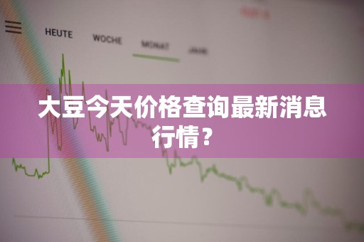 大豆今天价格查询最新消息行情？