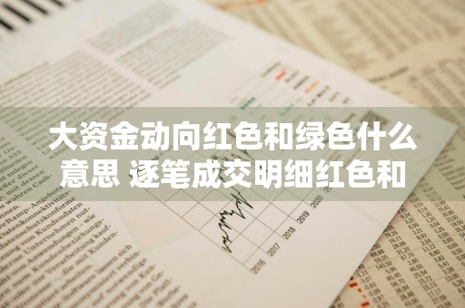 大资金动向红色和绿色什么意思 逐笔成交明细红色和绿色