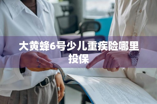 大黄蜂6号少儿重疾险哪里投保