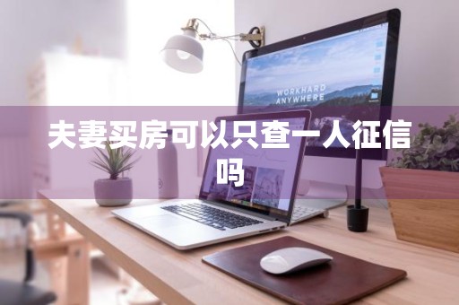 夫妻买房可以只查一人征信吗