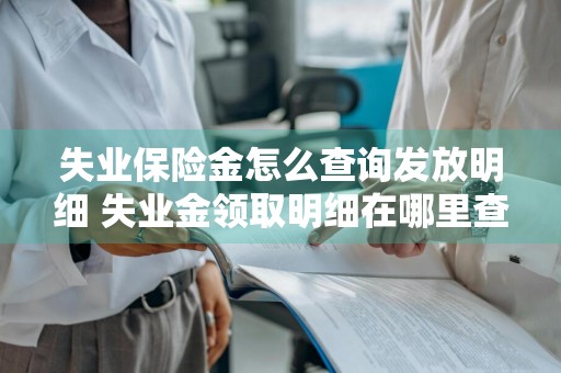 失业保险金怎么查询发放明细 失业金领取明细在哪里查询
