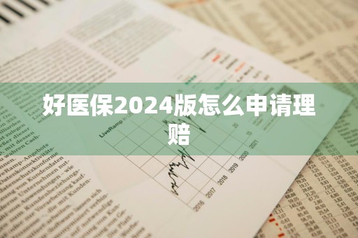 好医保2024版怎么申请理赔