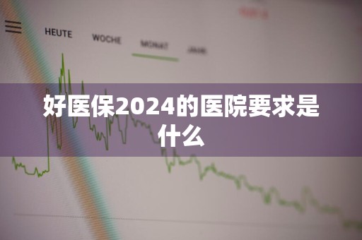 好医保2024的医院要求是什么