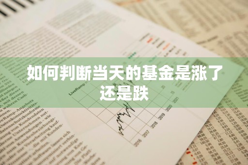 如何判断当天的基金是涨了还是跌