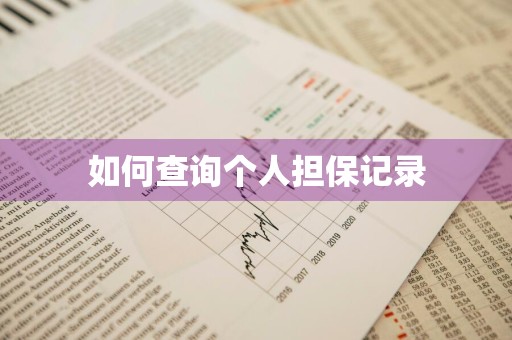 如何查询个人担保记录