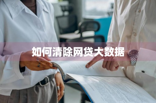 如何清除网贷大数据