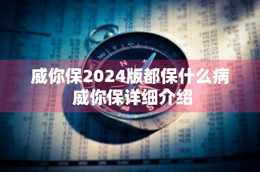 威你保2024版都保什么病 威你保详细介绍