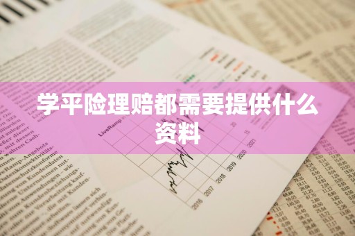 学平险理赔都需要提供什么资料