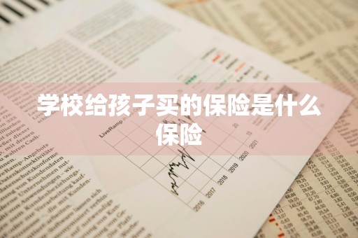 学校给孩子买的保险是什么保险