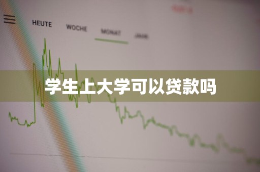 学生上大学可以贷款吗