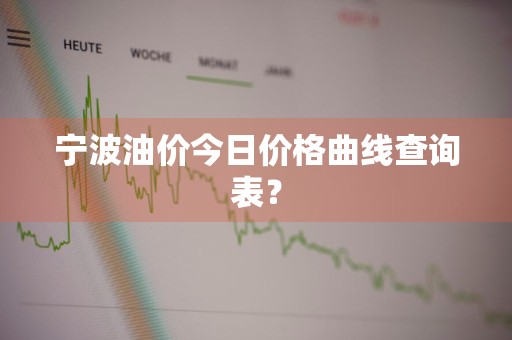 宁波油价今日价格曲线查询表？