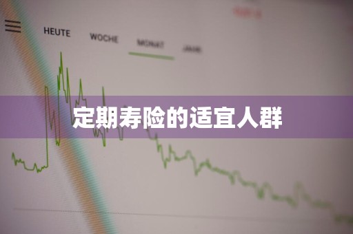 定期寿险的适宜人群