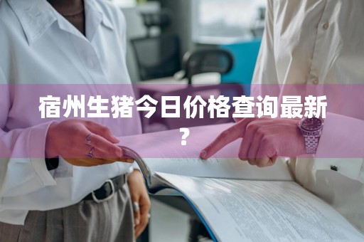 宿州生猪今日价格查询最新？