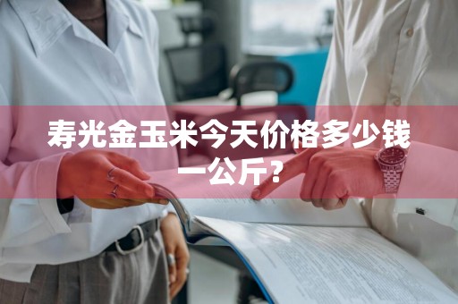 寿光金玉米今天价格多少钱一公斤？