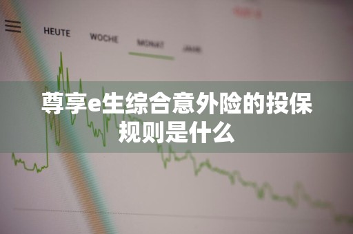 尊享e生综合意外险的投保规则是什么