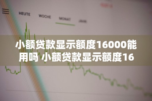 小额贷款显示额度16000能用吗 小额贷款显示额度16000能用吗安全吗