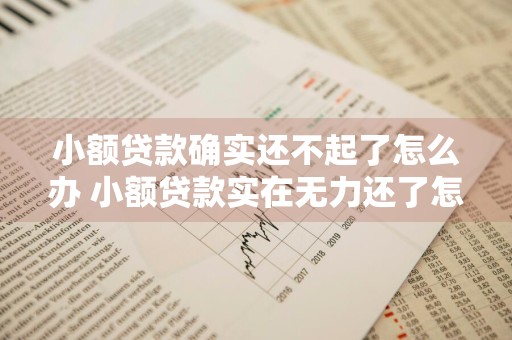 小额贷款确实还不起了怎么办 小额贷款实在无力还了怎么办