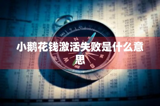 小鹅花钱激活失败是什么意思