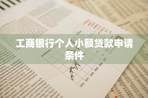 工商银行个人小额贷款申请条件