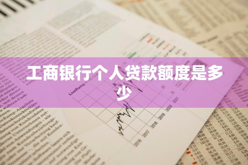 工商银行个人贷款额度是多少