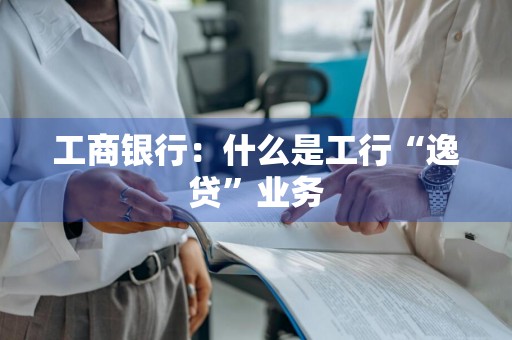 工商银行：什么是工行“逸贷”业务