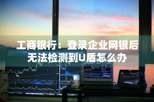 工商银行：登录企业网银后无法检测到U盾怎么办